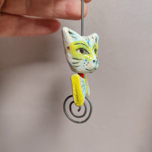 Indlæs billede til gallerivisning Julelysholder kat+sløjfe